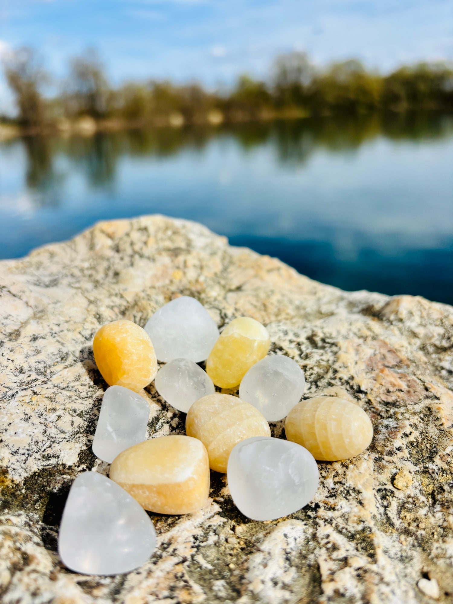 Wasserkristalle Calcit & Bergkristall "Sonnenkraft"