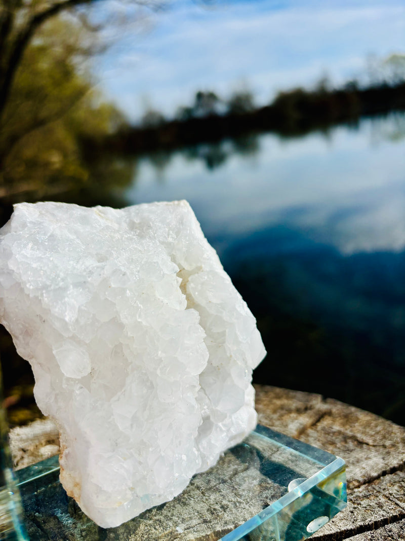 Buchstütze Quarzgeode "Die Klärende"