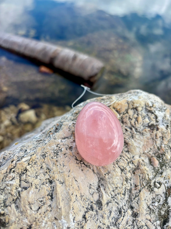 Yoni Ei Rosenquarz Kristall Geschenk Personalisiert Qualität