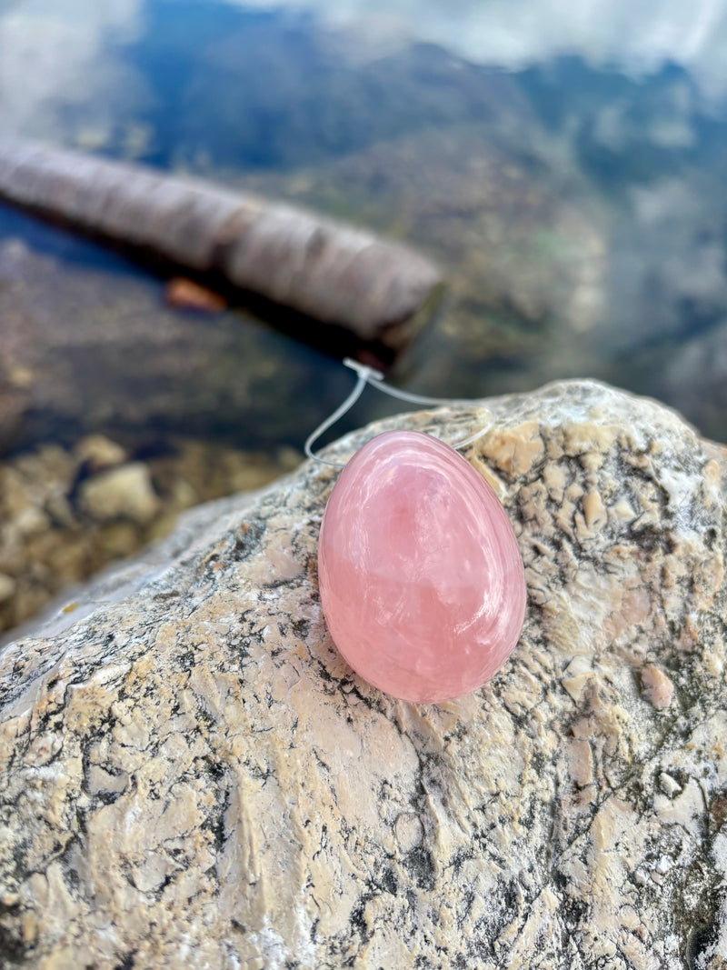 Yoni Ei Rosenquarz Kristall Geschenk Personalisiert Qualität