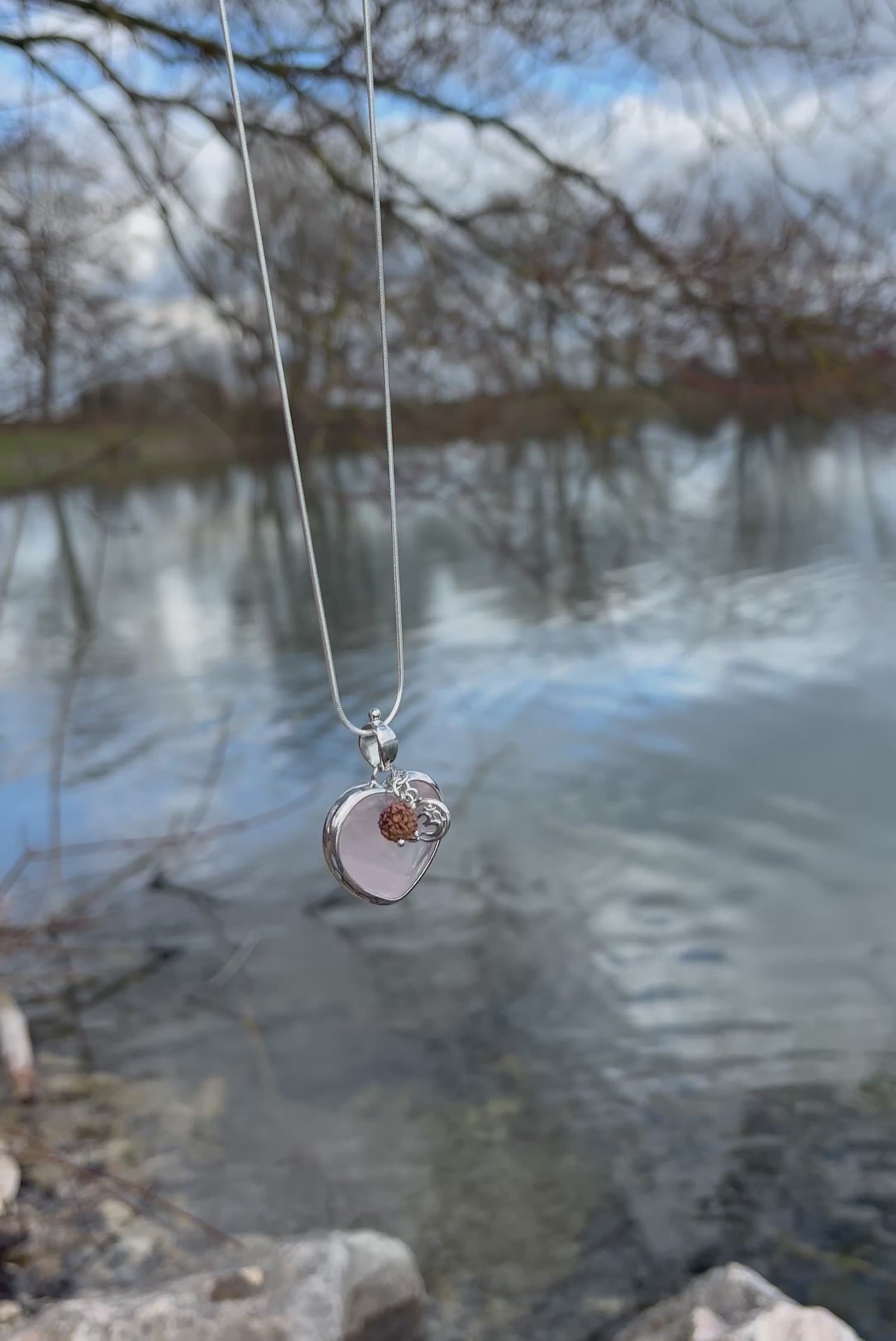 Mala Anhänger Herz Rosenquarz "Pure Love"